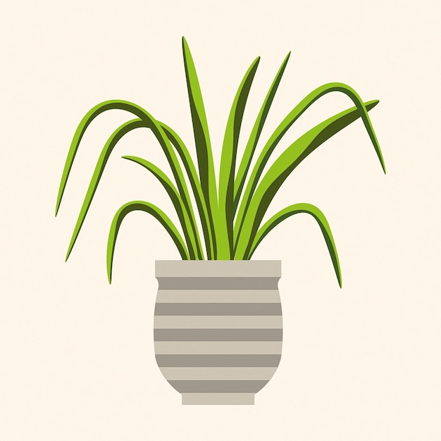 Planta en vector de jarrón