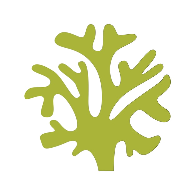 Plantas de algas redondas con un hermoso logo.