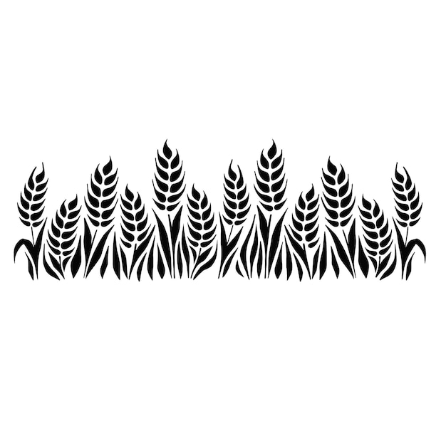 Plantas de arroz fértiles elemento de diseño ilustración vectorial plantas de rizos fértiles logotipo plantas de arroces fértiles