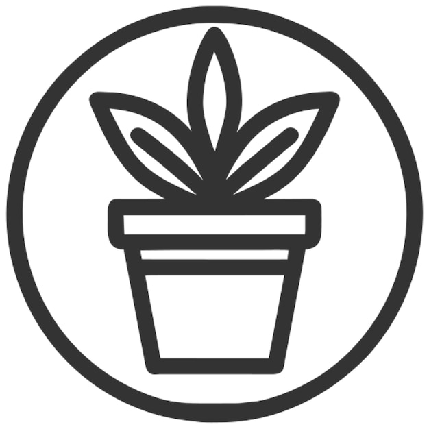 las plantas en el círculo icono 512 x 512