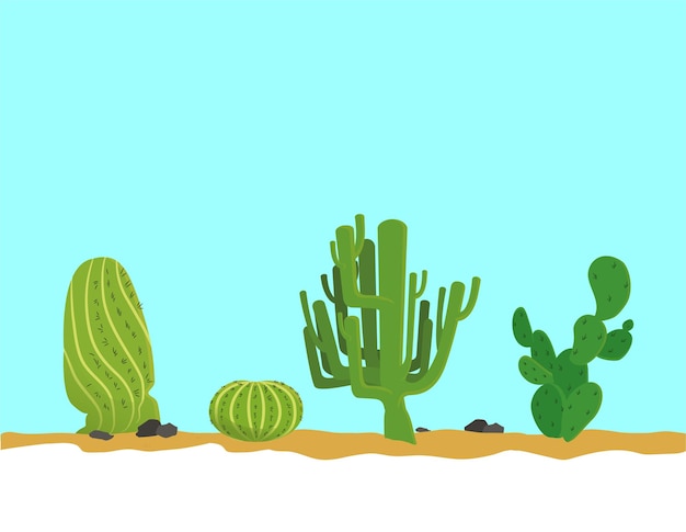 Vector plantas del desierto