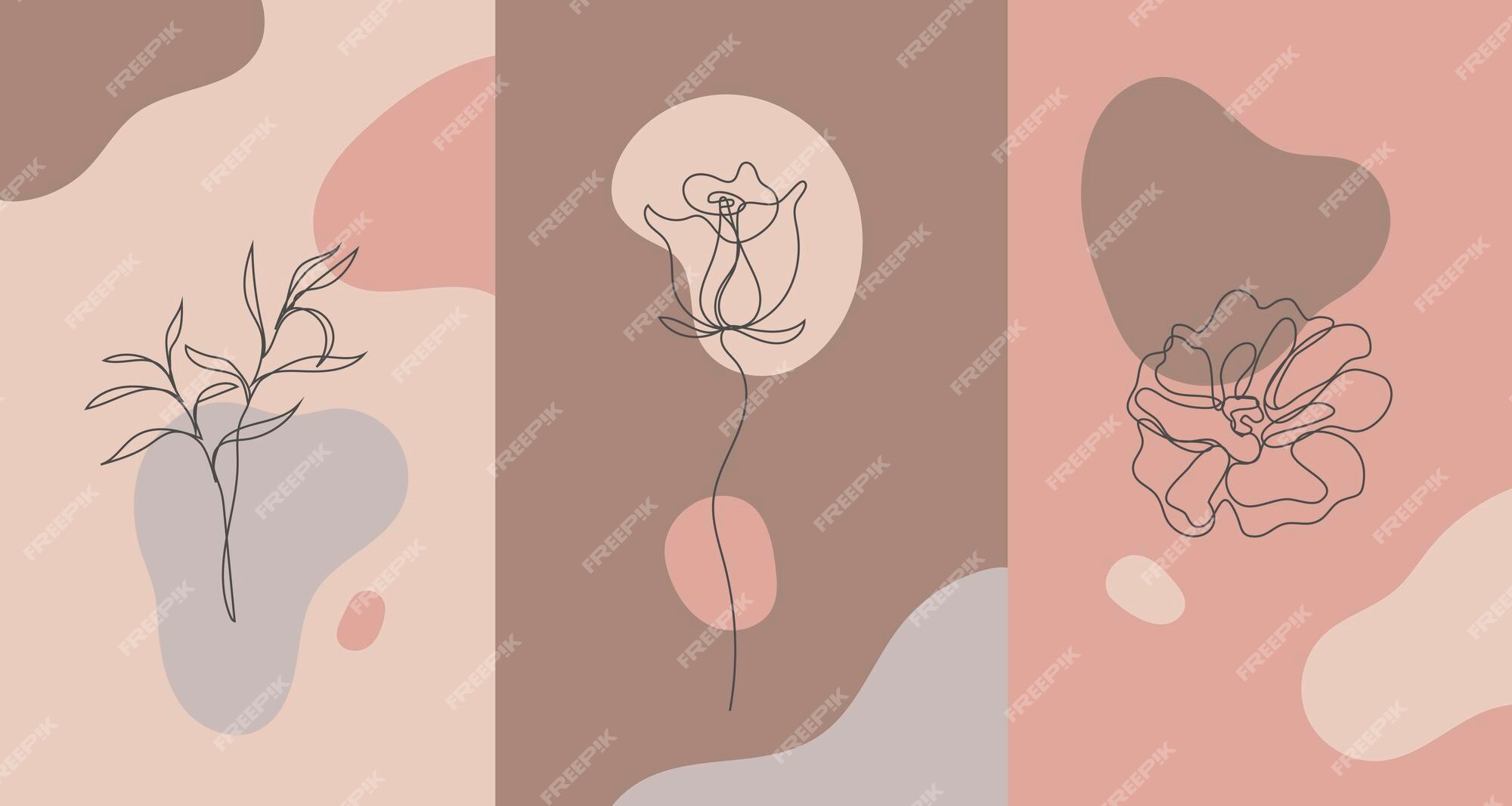 Plantas de estilo minimalista de vector, rosa. flor de línea, colores nude. impresión abstracta dibujada a mano. úselo para fondos de pantalla de historias de redes sociales, logotipos de belleza, ilustraciones de Plantas de estilo minimalista de vector, rosa. flor de línea, colores nude. impresión abstracta dibujada a mano. úselo para fondos de pantalla de historias de redes sociales, logotipos de belleza, ilustraciones de