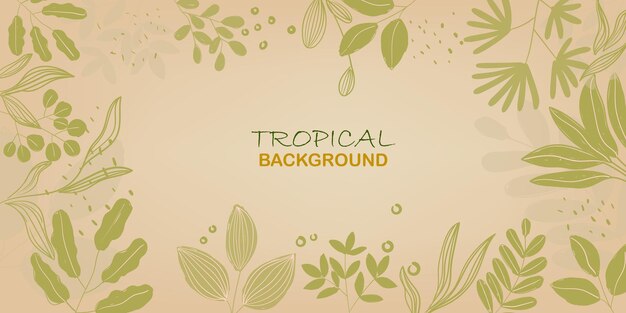 Plantas y flores abstractas estéticas ilustraciones vectoriales florales dibujadas a mano diseño de fondo
