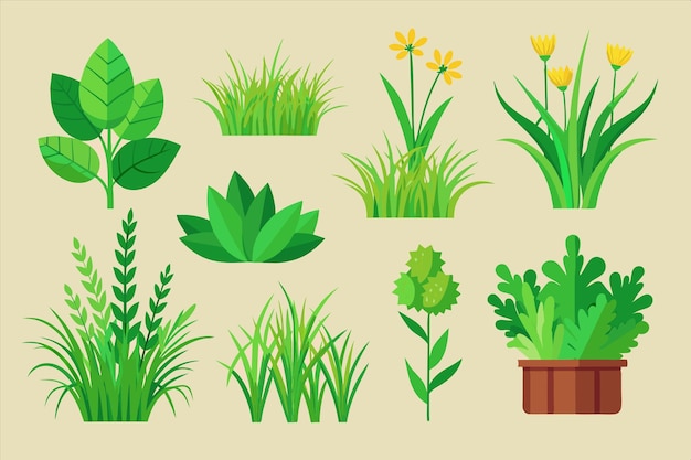 plantas y flores en una olla con una flor amarilla
