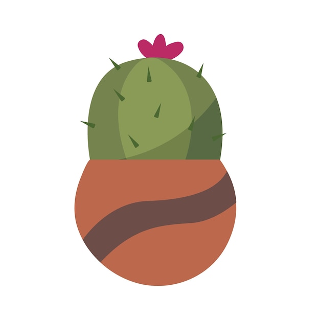 Plantas de interior lindas en macetas con fondo blanco Ilustración de plantas en macetas