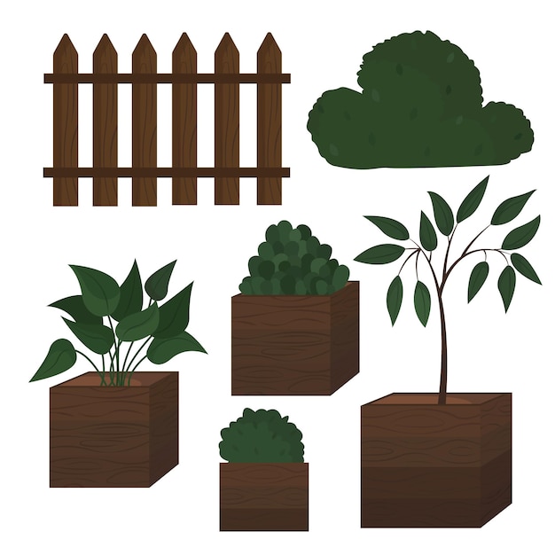 Vector plantas de jardín 2