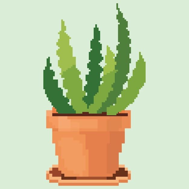 plantas ornamentales de vector de píxeles