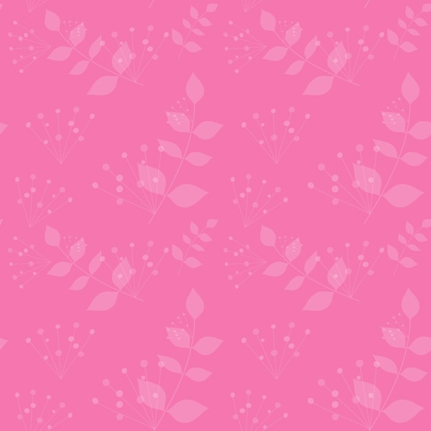 plantas, en, rosa, plano de fondo, seamless, patrón