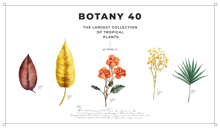 Vector plantas tropicales