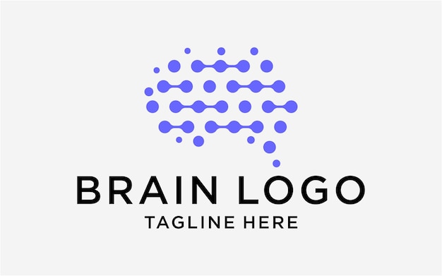 Plantilla abstracta de cerebro creativo de diseño de logotipo