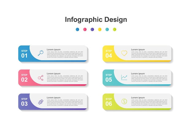 Plantilla abstracta colorida infográfica de negocios