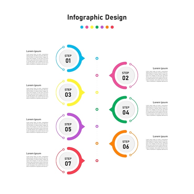 Plantilla abstracta colorida infográfica de negocios