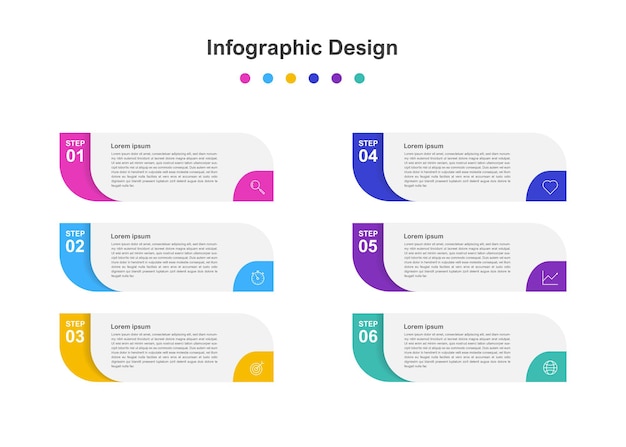 Plantilla abstracta colorida infográfica de negocios