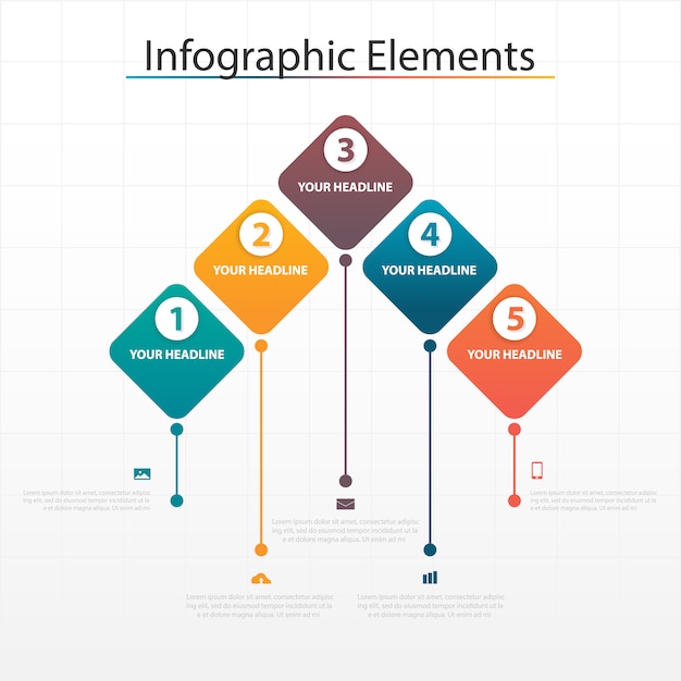 Plantilla abstracta colorida del infographic del negocio