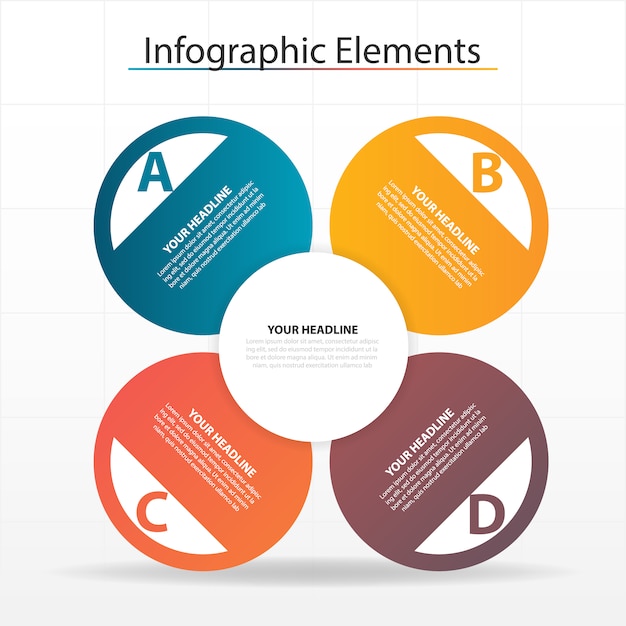 Vector plantilla abstracta colorida del infographic del negocio