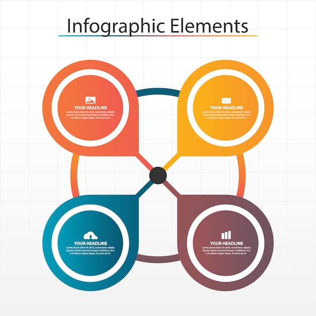 Plantilla abstracta colorida del infographic del negocio