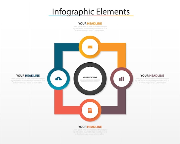 plantilla abstracta colorida del infographic del negocio