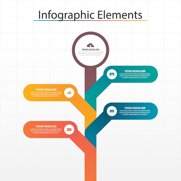 Plantilla abstracta colorida del infographic del negocio