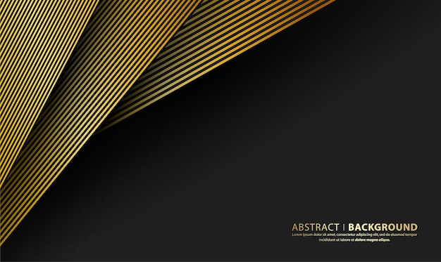 plantilla abstracta fondo diagonal geométrico oscuro con línea dorada estilo de lujo