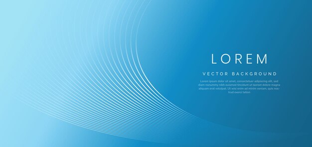 plantilla abstracta fondo de gradiente azul con líneas curvas elegante luz con espacio para su texto