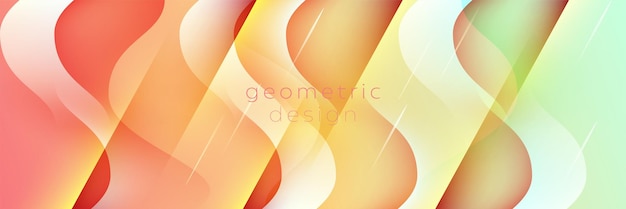 Vector plantilla abstracta formas geométricas amarillas geometría de moda diseño naranja