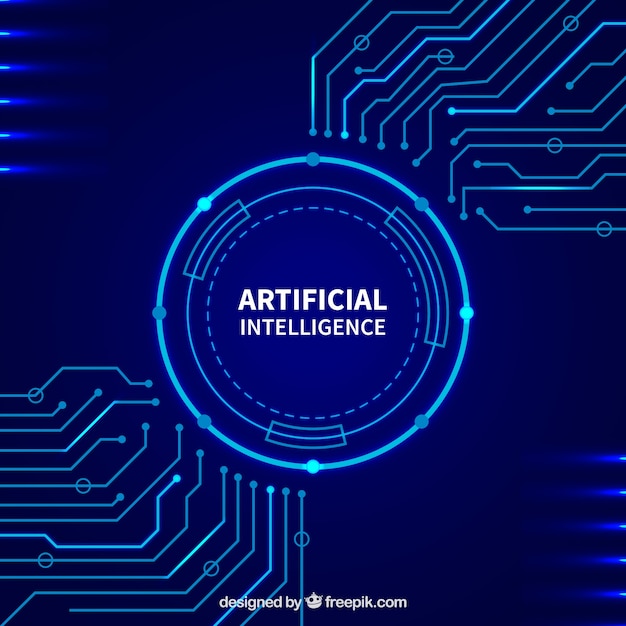 Plantilla abstracta de inteligencia artificial