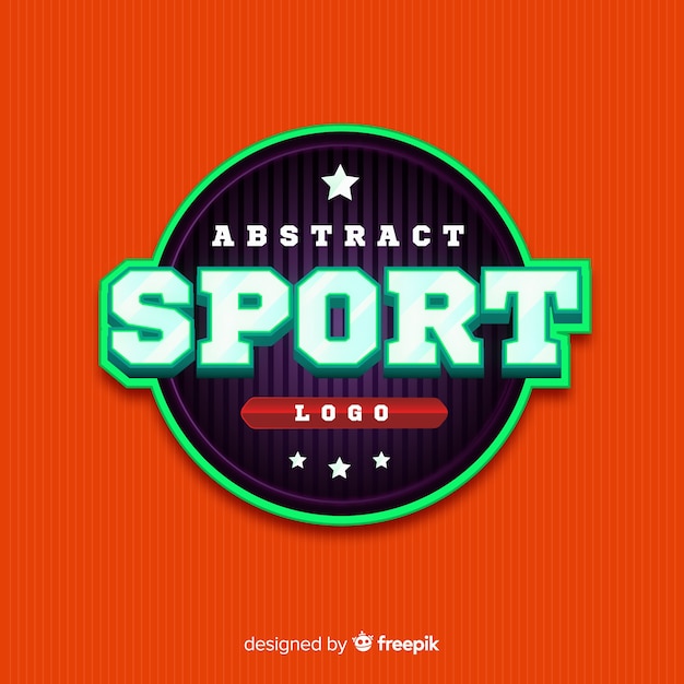 Plantilla abstracta de logotipo de deporte