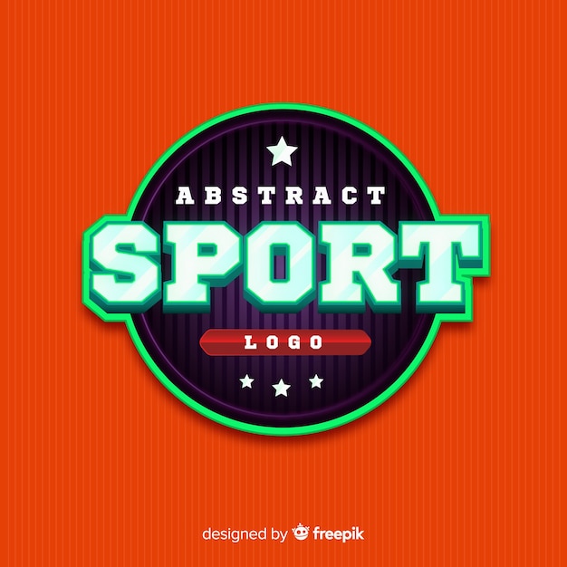 Vector plantilla abstracta de logotipo de deporte