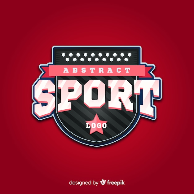 Vector plantilla abstracta de logotipo de deporte