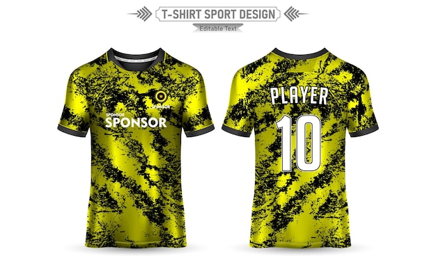 Plantilla abstracta de maqueta de diseño deportivo de camiseta Descarga premium