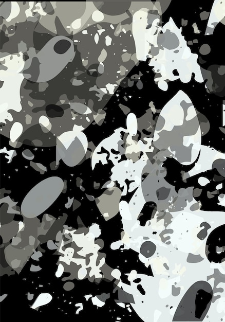Plantilla abstracta moderna de terrazo. Textura en blanco y negro de suelos italianos clásicos. Fondo de vector de moda de terrazo veneciano Fondo de piedras, granito, cuarzo, mármol, hormigón.