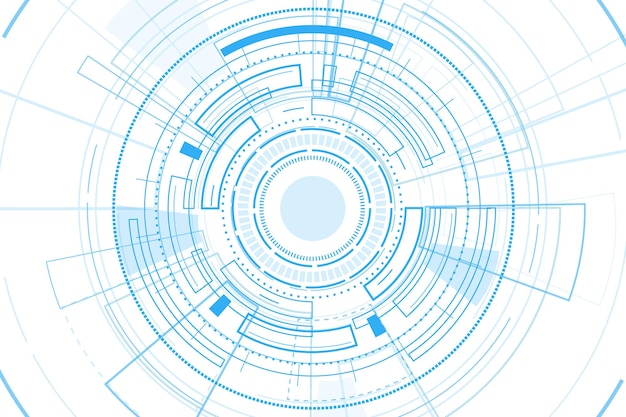 Plantilla abstracta de tecnología futurista innovadoras interfaces de usuario virtuales HUD velocidad de flecha bac