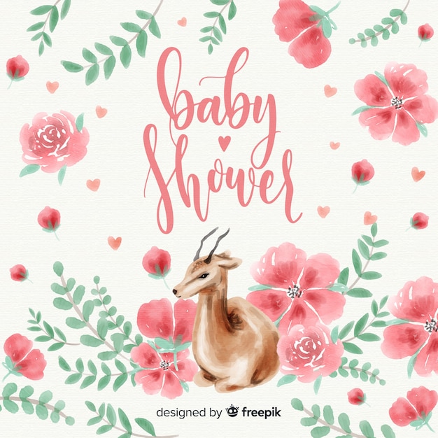 Vector plantilla de acuarela de baby shower