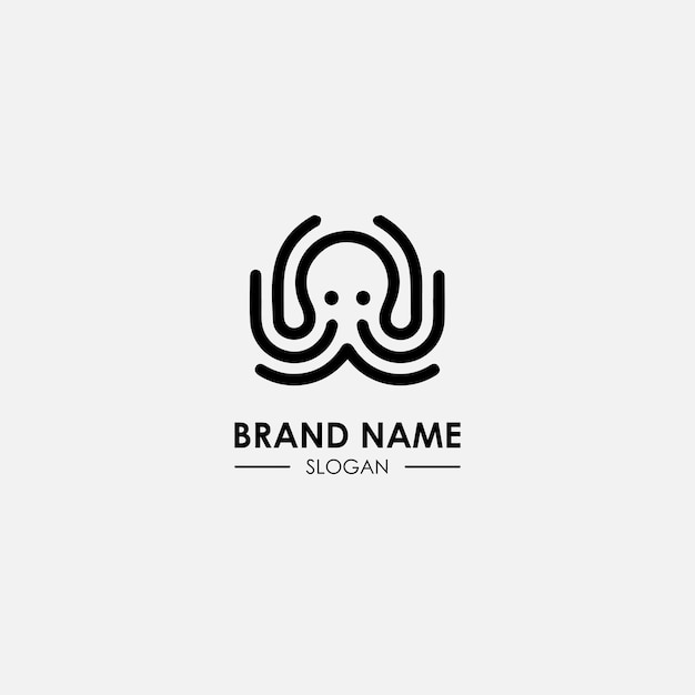 plantilla de archivo vectorial de diseño de logotipo de pulpo