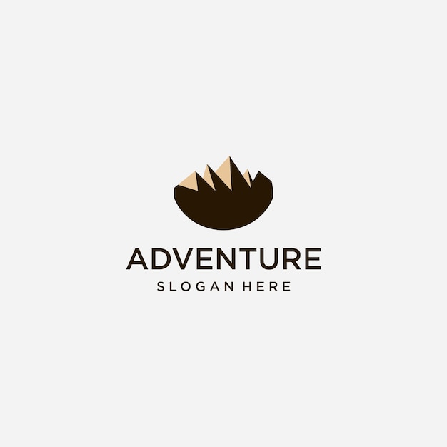 Plantilla de arte de diseño de aventura de logotipo