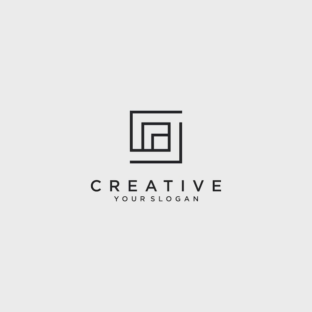 plantilla de arte de diseño creativo de logotipo