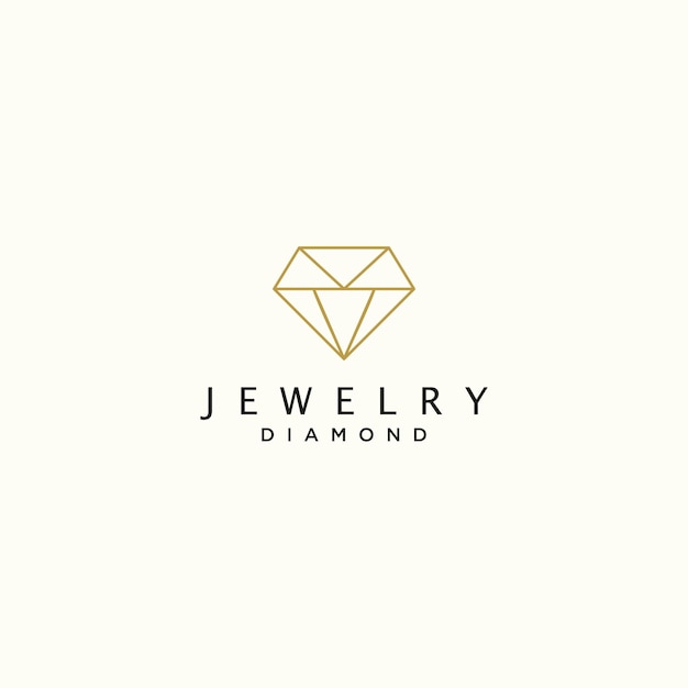plantilla de arte de diseño de diamantes de joyería de logotipo