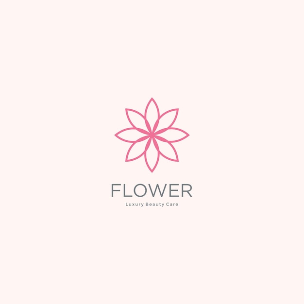 Vector plantilla de arte de diseño de flor de logotipo