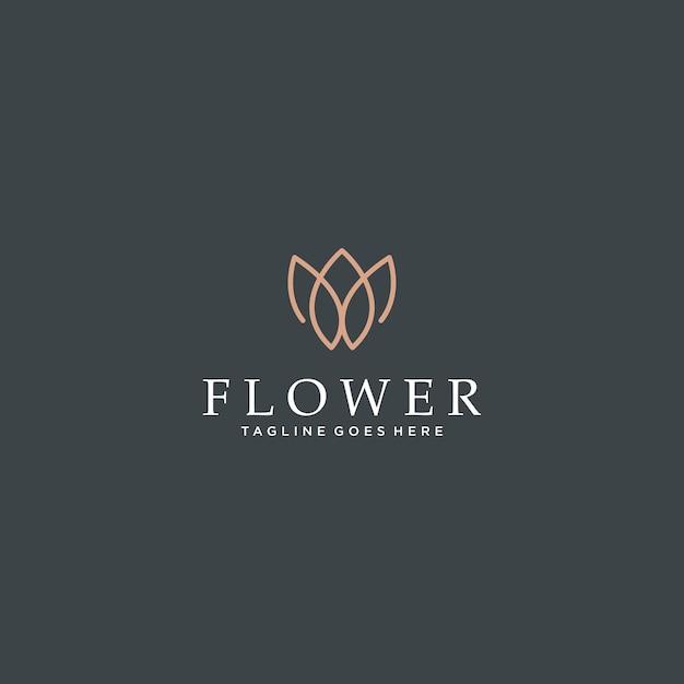 plantilla de arte de diseño de flor de logotipo