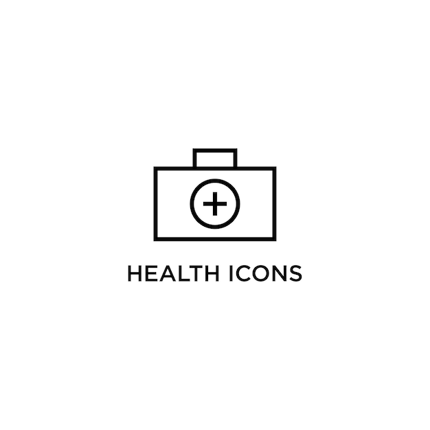 plantilla de arte de diseño de iconos de salud de logotipo
