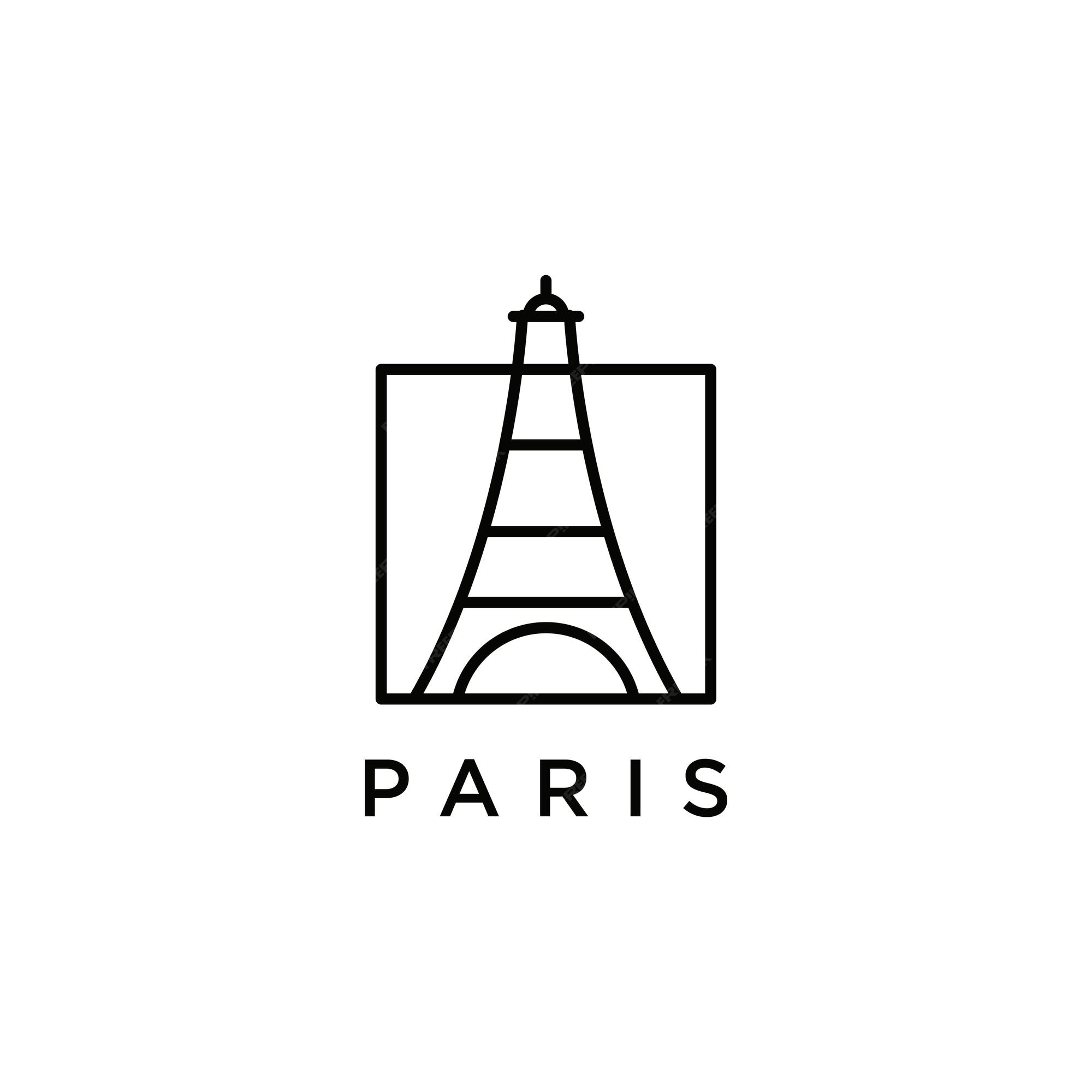 Plantilla de arte de diseño de logo paris | Vector Premium