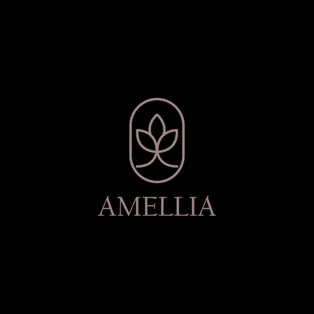 Plantilla de arte de diseño de logotipo amellia