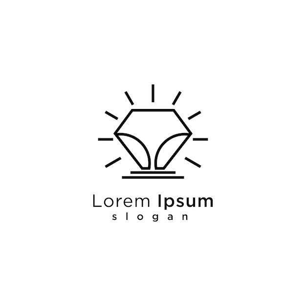 Plantilla de arte de diseño de logotipo lorem ipsum slogan