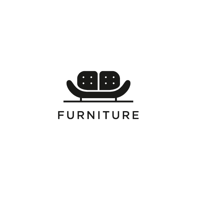 Plantilla de arte de diseño de muebles de logotipo