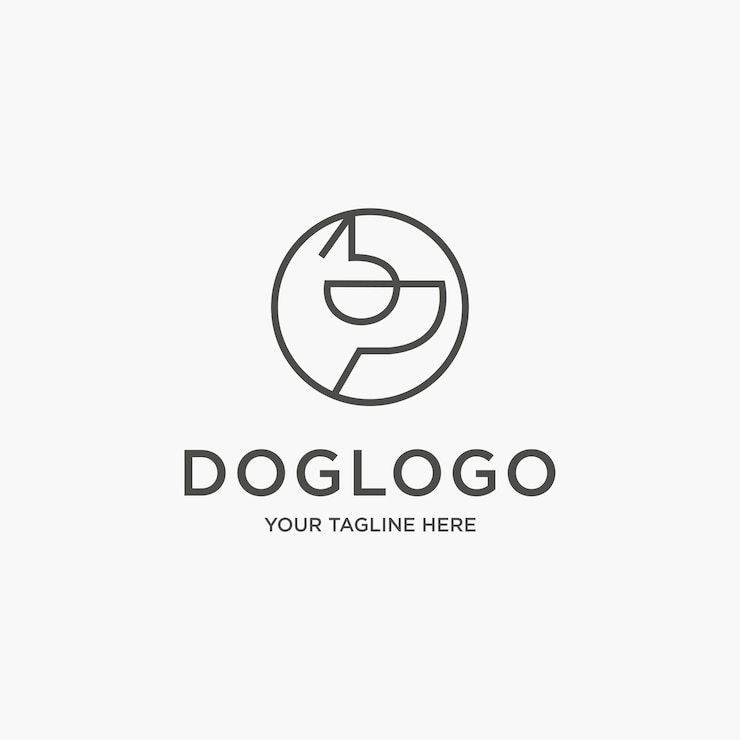 Vector plantilla de arte de diseño de perro de logotipo