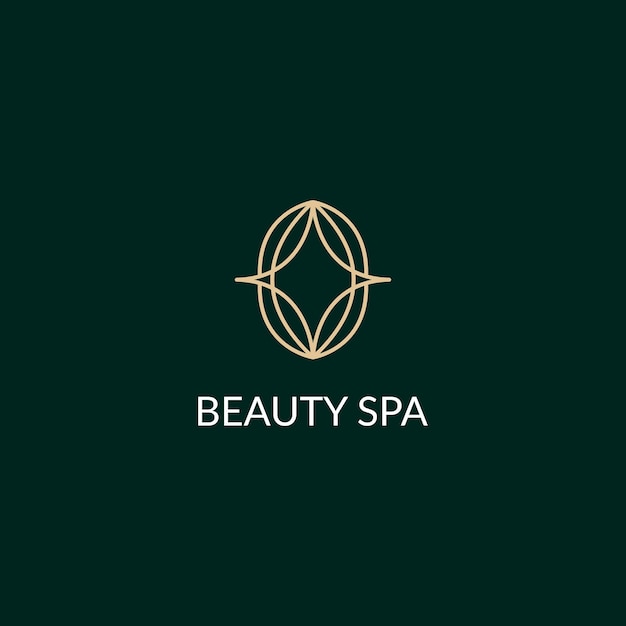 plantilla de arte de diseño de spa de belleza de logotipo