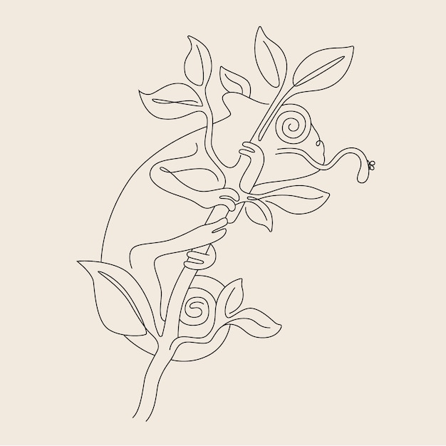plantilla de arte de línea minimalista