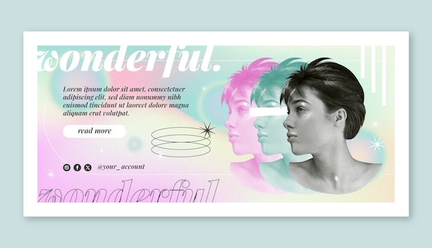 plantilla de arte surrealista con gradiente