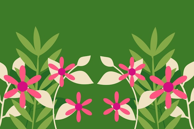 plantilla de arte vectorial de fondo floral o natural