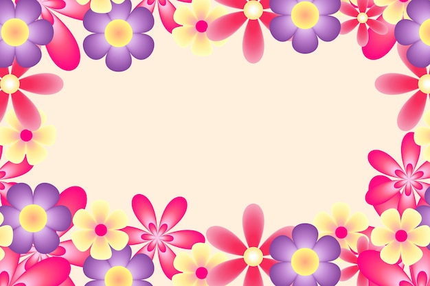 plantilla de arte vectorial de fondo floral o natural